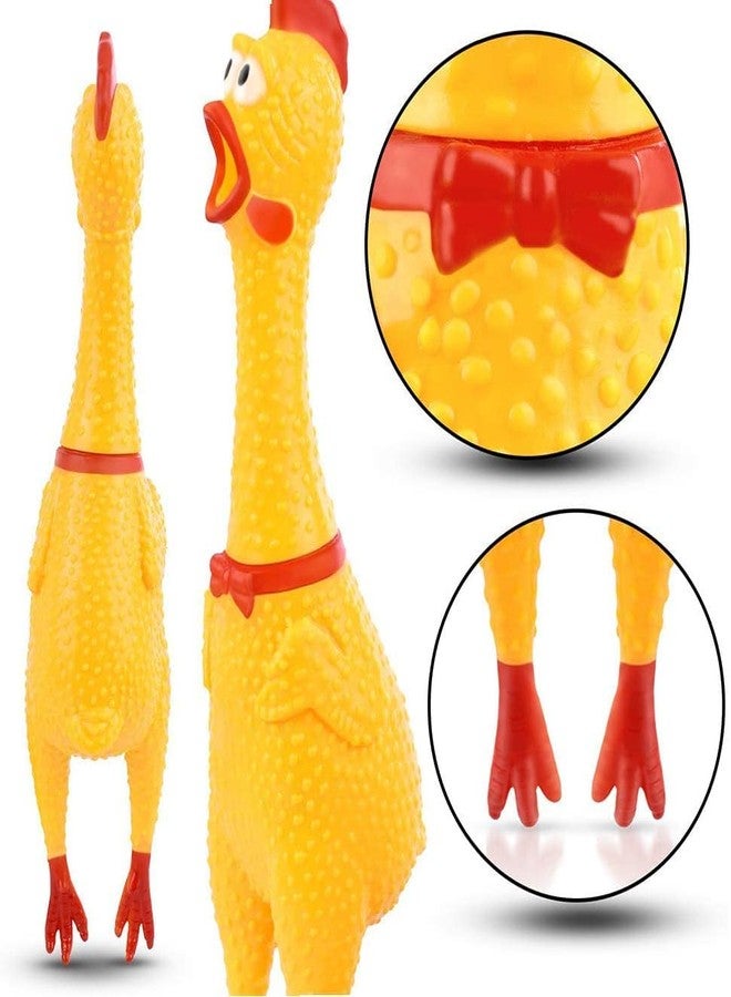 THE DDS STORE Rubber Screaming Chicken Toy for Kids & Pets - Super Durable & Funny Squeaky Chicken Dog Chew Toy - Image 2